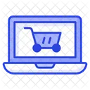 Compras En Linea Computadora Portatil Tienda Icono