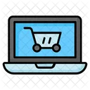 Compras En Linea Computadora Portatil Tienda Icono