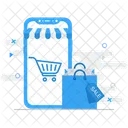 Compras En Linea Digital Comercio Electronico Icono