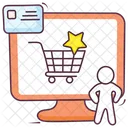 Compras En Linea Compras Electronicas Comprar En Linea Icono