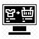 Compras En Linea Monitor Pantalla Icono