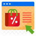 Compras En Linea Bolso Navegador Icono