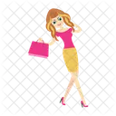 Compras femeninas  Icono