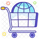 Compras Globales Compras Mundiales Compras En Linea Icono