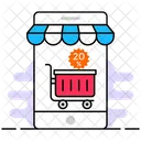 Compras En Linea Compras En Linea Comercio Electronico Icono