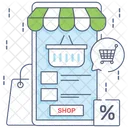 Aplicacion De Compras Aplicacion Movil Compras En Linea Icono