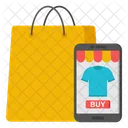 Compras Pelo Celular Compras Pelo Smartphone Compras Pelo Telefone Icon