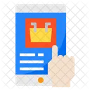 Mano Smartphone Compras Icono