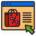 Compras En Linea Bolso Navegador Icon