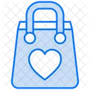 Compras De San Valentin Compras Bolsa De Compras Icono