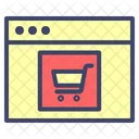 Compras Na Web Carrinho Compras Ícone