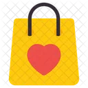 Compras De San Valentin Compras Romanticas Bolso Icono