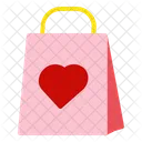 Compras De San Valentin Compras Amor Compras Icono