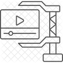 Video Compression Thinline Icone Ícone