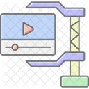 Video Compressao Linear Cor Icone Ícone