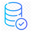 Cheque Marca De Verificacion Base De Datos Icono