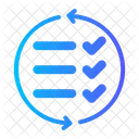 Comprobar Flechas Proceso Icono