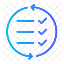 Comprobar Flechas Proceso Icono