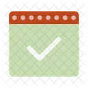 Marca De Verificacion En El Calendario Verificar Marcar Icono