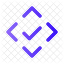 Comprobar Esquinas Giradas Marcar Hecho Icon