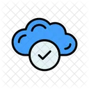 Comprobar Nube Verificar Nube Marca De Verificacion Icono