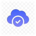 Comprobar Nube Datos Icono