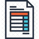 Compte Donnees Document Icône