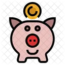 Compte Depargne Tirelire Piggy Icône