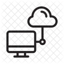 Nuvem Computacao Monitor Ícone