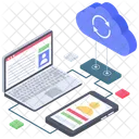 Computacao Em Nuvem Tecnologia De Nuvem Sincronizacao Em Nuvem Ícone
