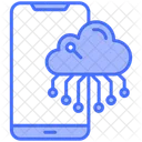 Computacion En La Nube Servicio En La Nube Iot Icono