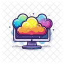 Nube Alojamiento En La Nube Almacenamiento En La Nube Icono