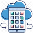 Tecnologia En La Nube Computacion En La Nube Alojamiento En La Nube Icono