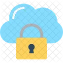 Computacion En La Nube Almacenamiento En La Nube Bloqueo Icono