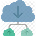Computacion En La Nube Datos En La Nube Alojamiento En La Nube Icono