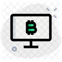 Bitcoin De Computador Ícone