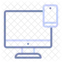 Computador móvel responsivo  Ícone