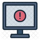 Computadora Escritorio Alerta Icono