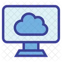 Computadora Monitor Nube Icono