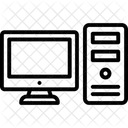 Computadora Computadora De Escritorio Pantalla De Visualizacion Icono