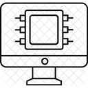Computadora Hardware Microchip Icon