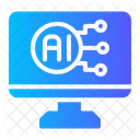 Computadora Inteligencia Artificial Inteligencia Empresarial Icon