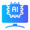 Computadora Inteligencia Artificial Ingenieria Inversa Icono