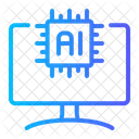 Computadora Inteligencia Artificial Ingenieria Inversa Icono