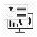 Analisis De Computadora Analisis De Datos Grafico Circular Icono