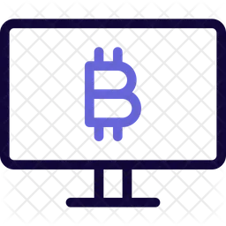 Bitcoin de computadora  Icono