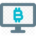 Bitcoin De Computadora Icono