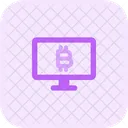 Bitcoin De Computadora Icono