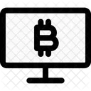 Bitcoin De Computadora Icono