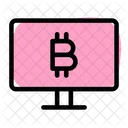 Bitcoin De Computadora Icono